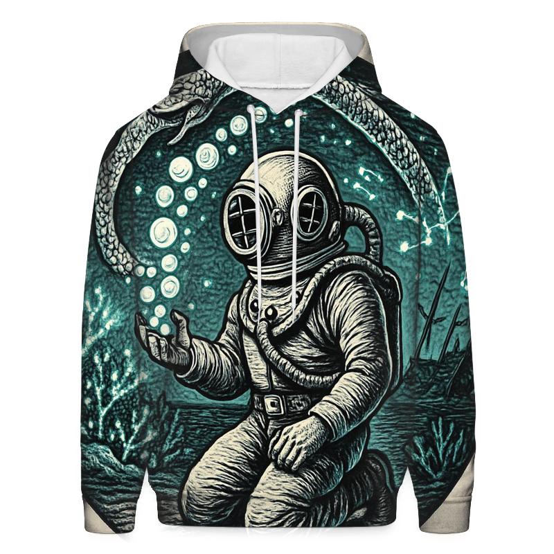 Deep Sea Astronaut Ouroboros designer hoodies