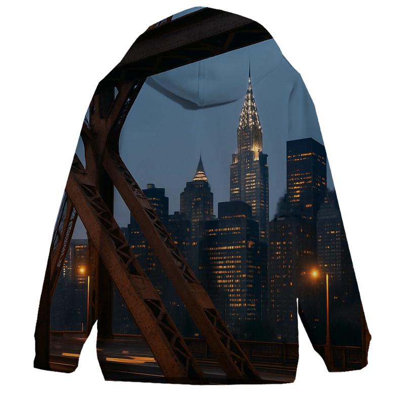 Queensboro Bridge Framing Midtown At Blue Hour hoodie trends
