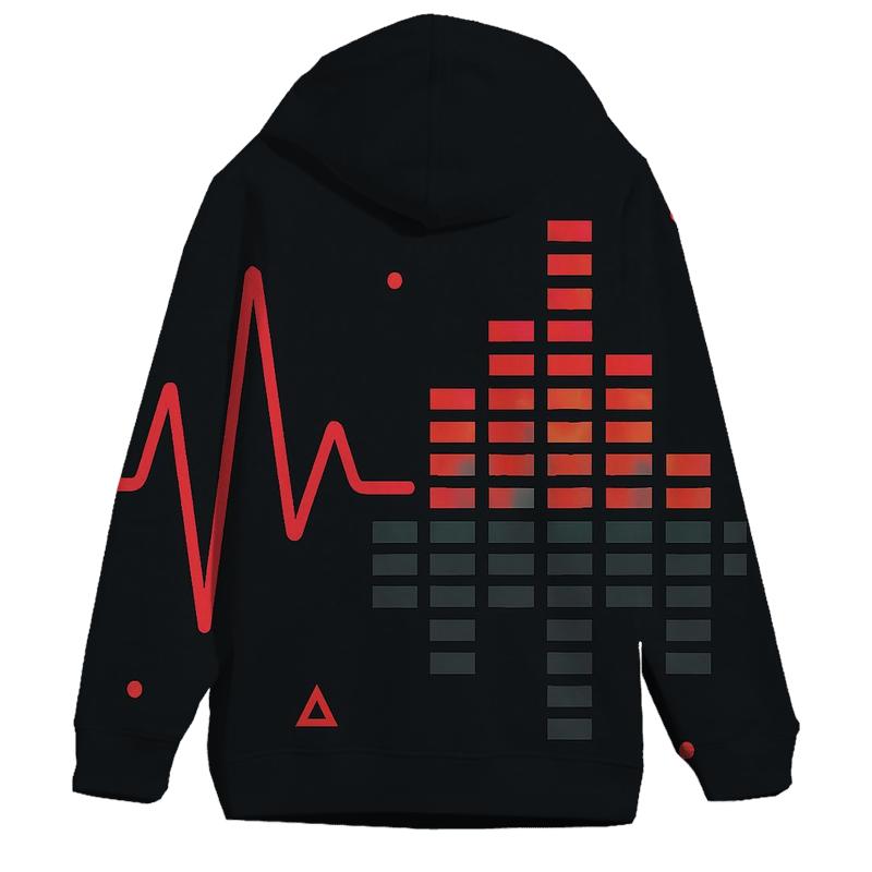 Chrome Heartbeat Waveform heavyweight hoodies