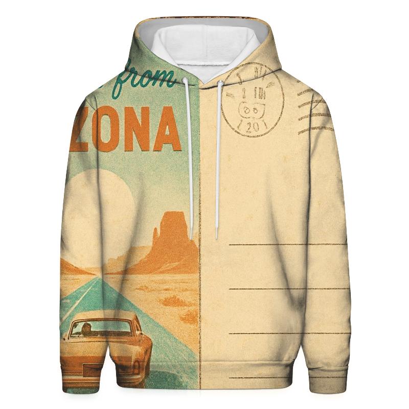Sepia Air Mail Postcard From The Desert Highway hoodie trends