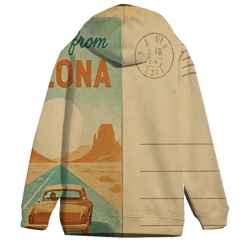 Sepia Air Mail Postcard From The Desert Highway hoodie trends