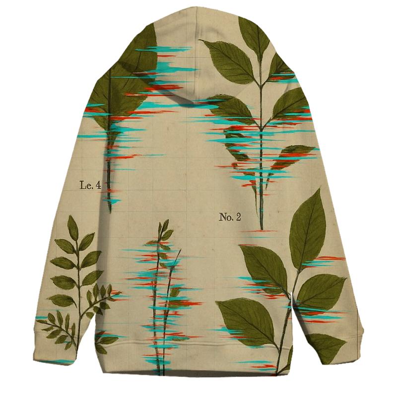 Glitch Botanica Herbarium embroidered hoodies