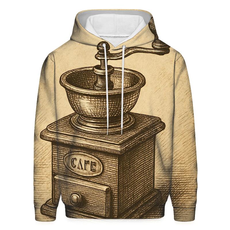 Vintage Grinder Etching zip-up hoodies