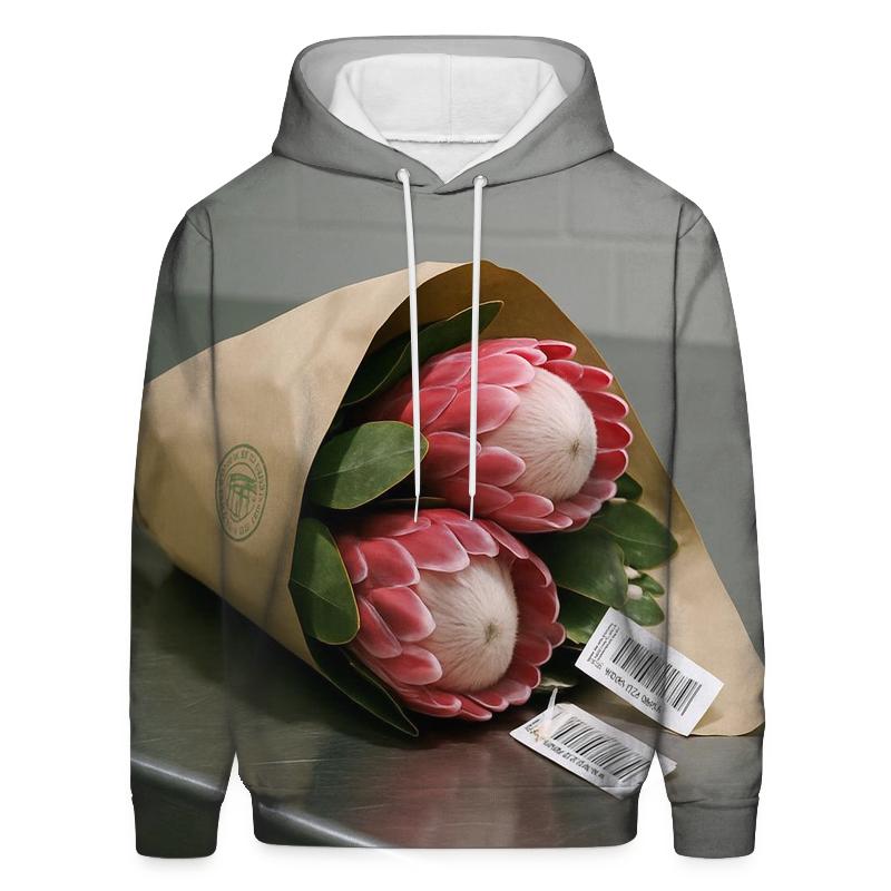 Protea Bouquet Wrapped For Export Inspection zip-up hoodies