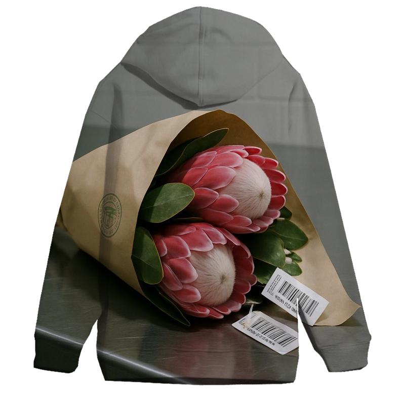 Protea Bouquet Wrapped For Export Inspection zip-up hoodies