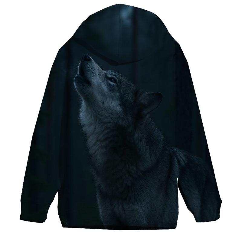 Blue Hour Chorus Gray Wolf zip-up hoodies