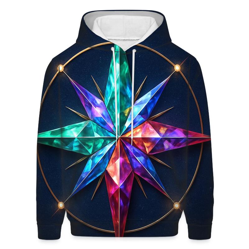 Jewel Tone Prism Compass lightweight hoodies
