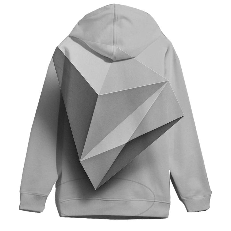 Filter Fold Geometry custom hoodies