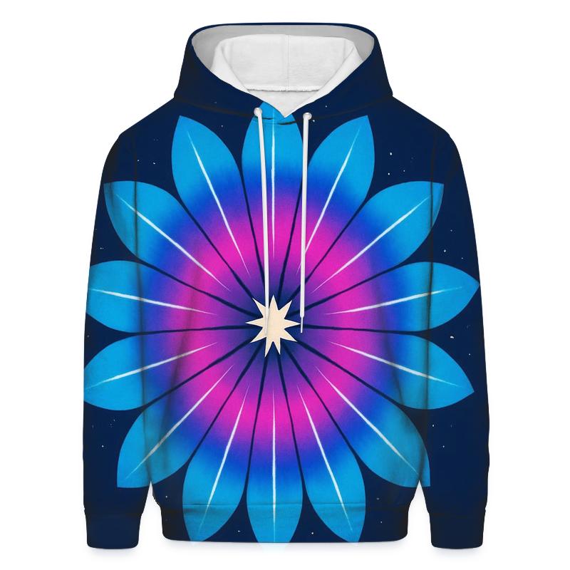 Mandala Pulsar Sunburst Petals zip-up hoodies