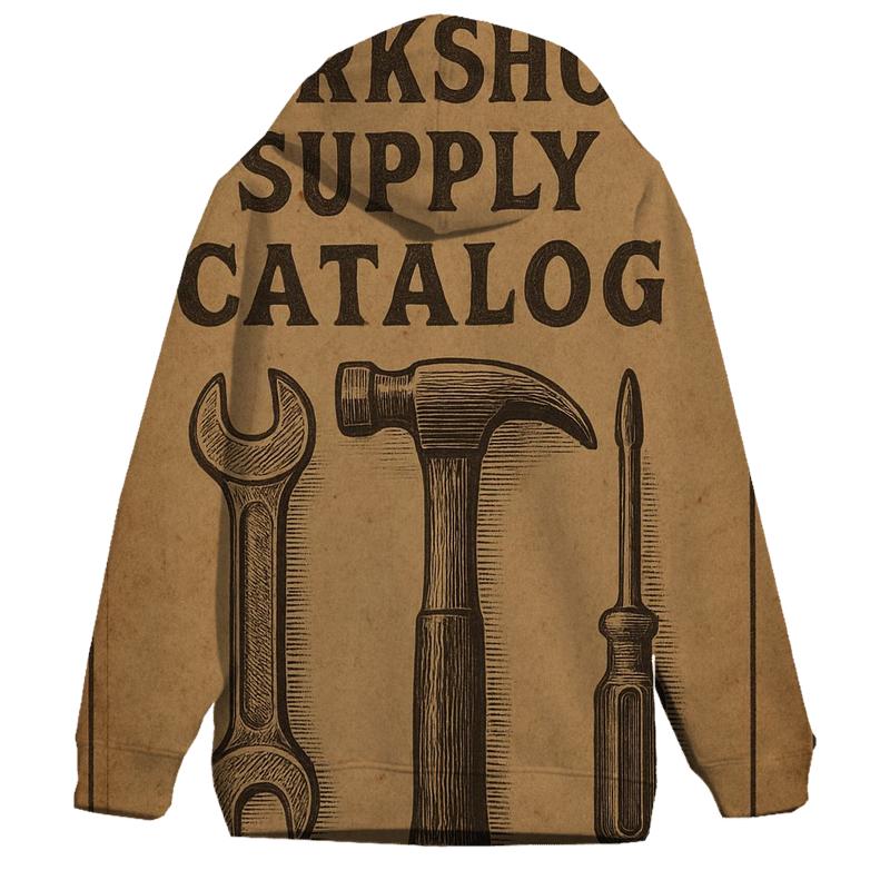 Antique Workshop Tools Catalog Cover lightweight hoodies