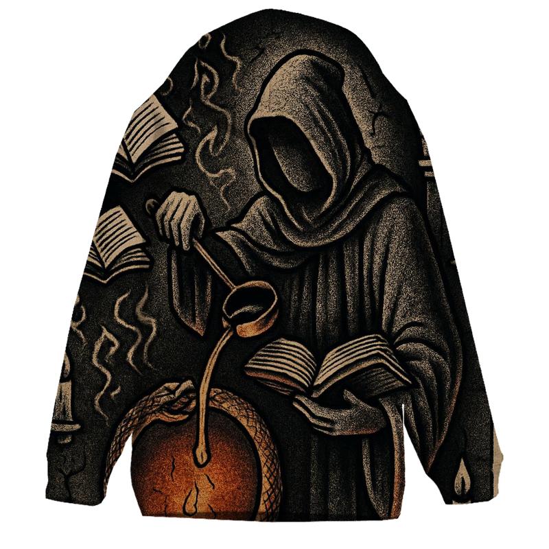 Library Of Molten Ink Ouroboros embroidered hoodies