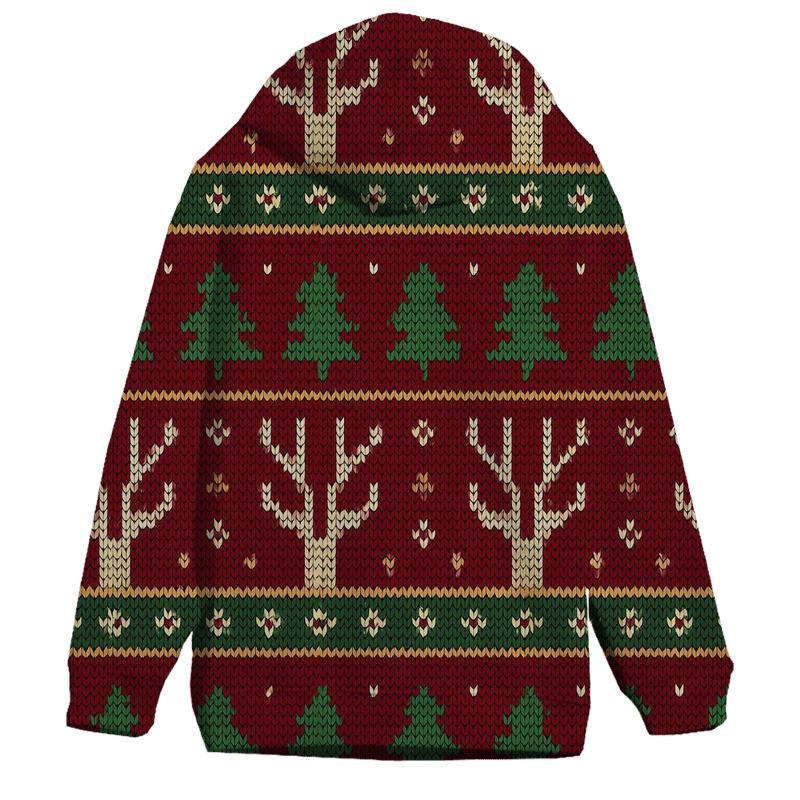 Reindeer Antler Fair Isle Ladder Design graphic hoodies