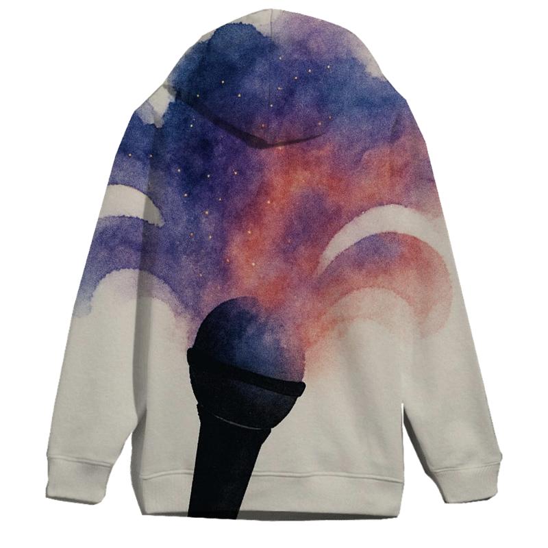 Microphone Nebula Bloom hoodie designs
