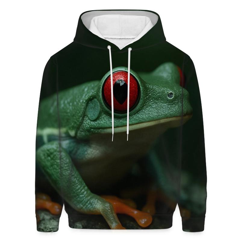 Lichen Bark Stillness Red Eyed Tree Frog premium hoodies