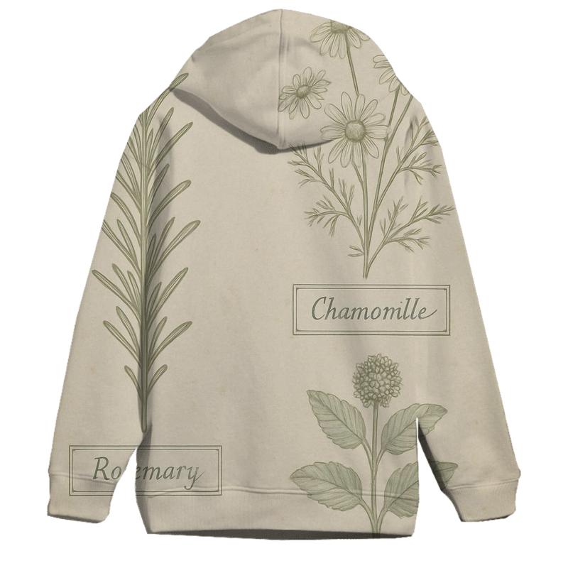 Vintage Botanical Herbarium Label Sheet pullover hoodies