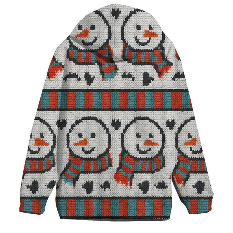 Snowman Scarf Polka Stripe Design premium hoodies
