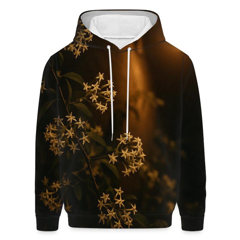 Night Blooming Jasmine Under Streetlamp premium hoodies
