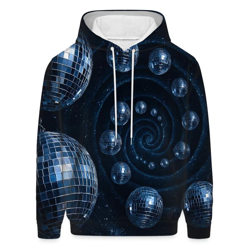 Midnight Disco Orb Spiral custom hoodies