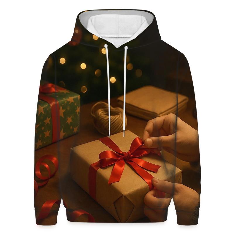 Gift Wrap Table With Ribbon Curl Magic graphic hoodies