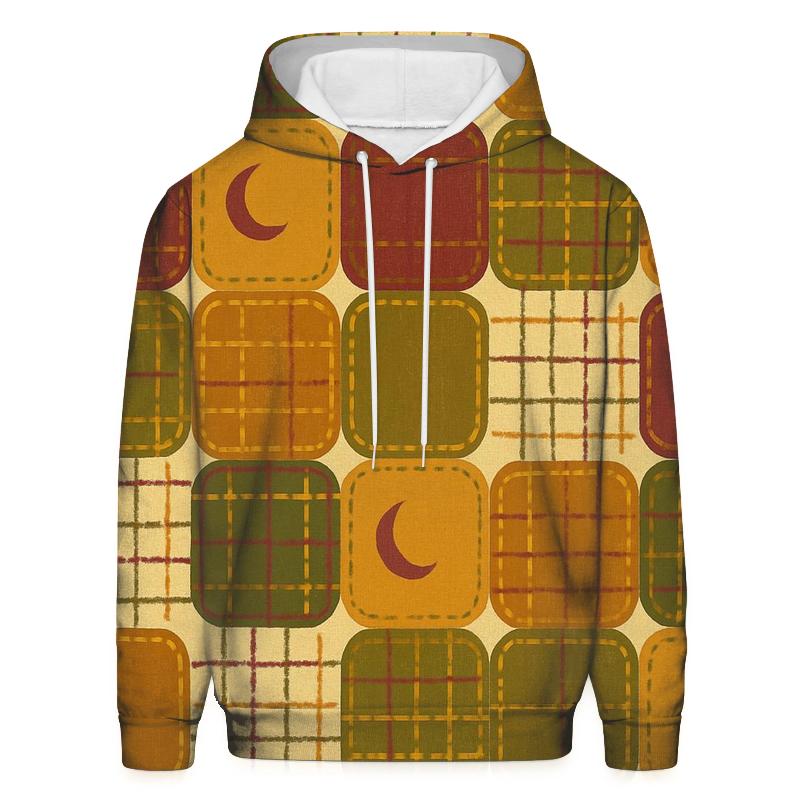 Harvest Moon Patchwork Plaid graphic hoodies