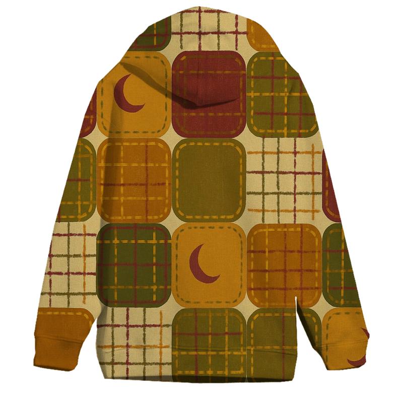 Harvest Moon Patchwork Plaid graphic hoodies