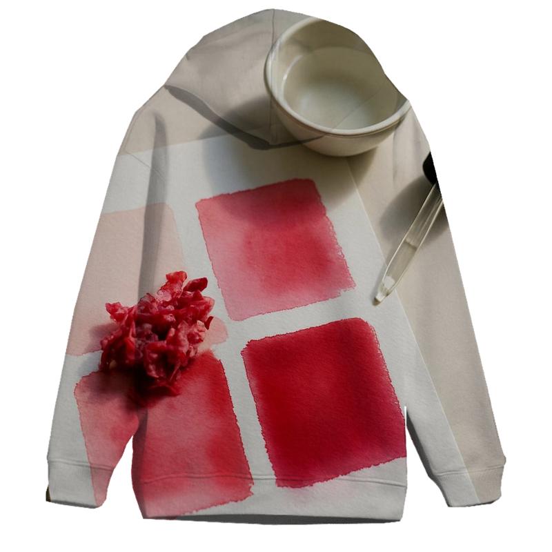 Peony Petal Pigment Test On Watercolor Paper hoodies fashion