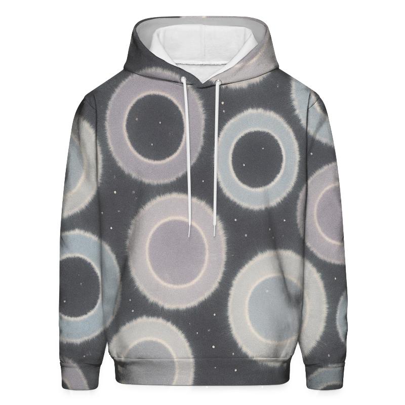 Reverse Dye Moon Crater Rings pullover hoodies
