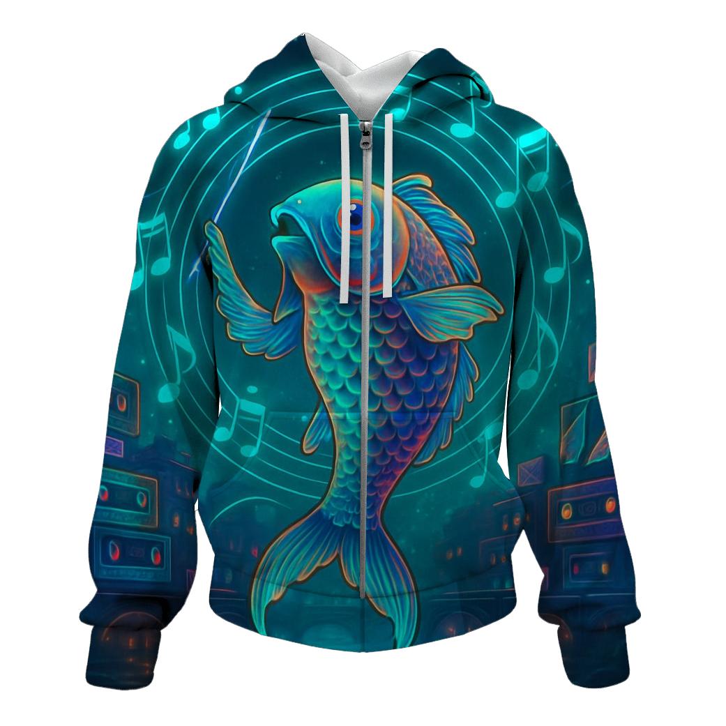 Neon Koi Orchestra graphic hoodies