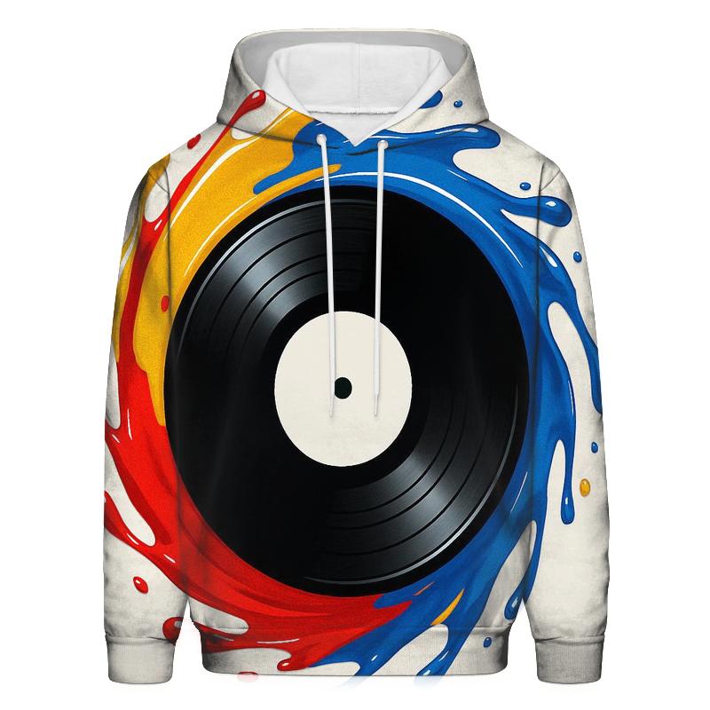 Vinyl Record Splash Ring designer hoodies