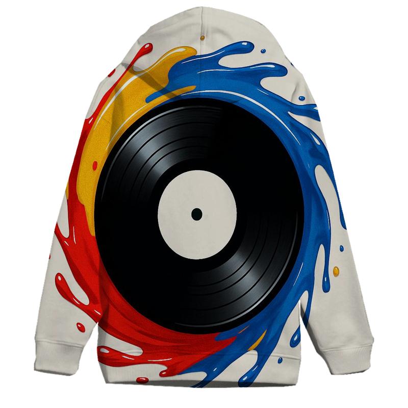 Vinyl Record Splash Ring designer hoodies