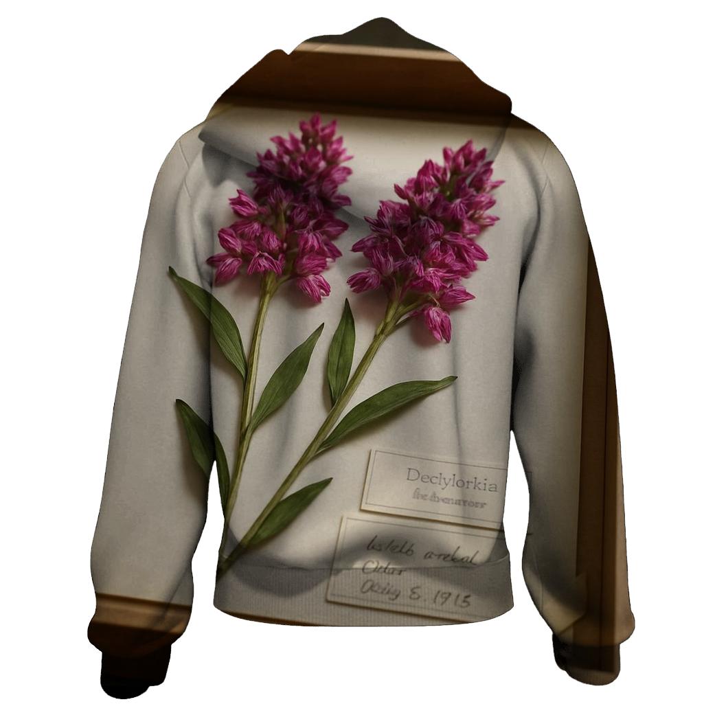 Herbarium Pressing Tray With Wild Orchids lightweight hoodies