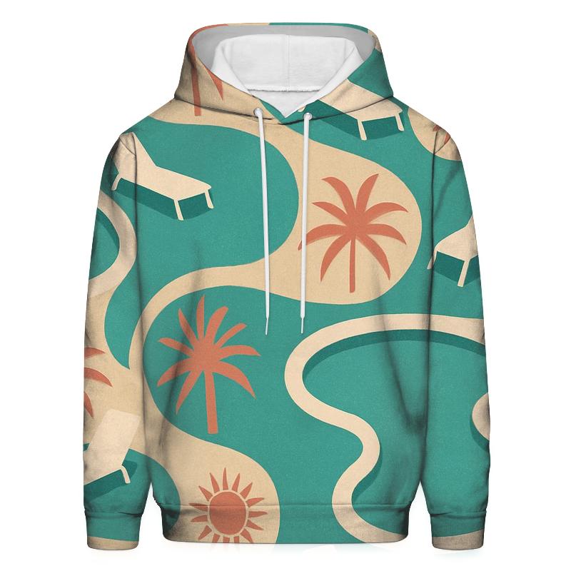 Palm Springs Poolside Curves premium hoodies