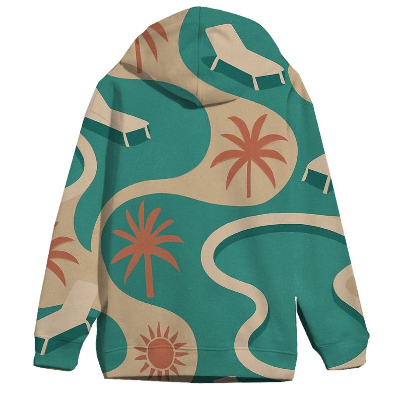 Palm Springs Poolside Curves premium hoodies