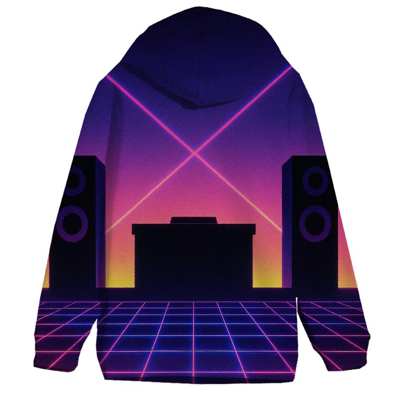 Neon Stage Silhouette Grid custom hoodies