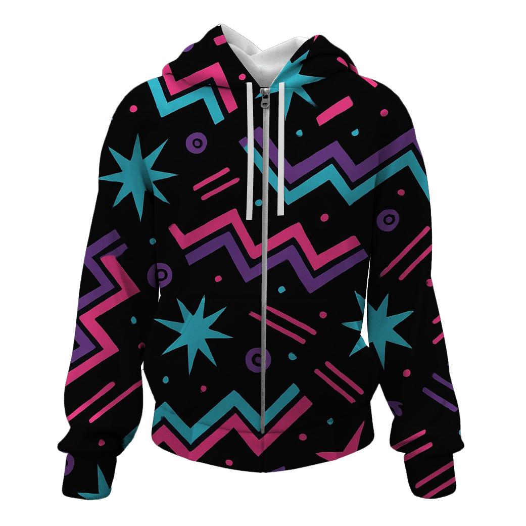 Neon Roller Rink Floor Pattern designer hoodies