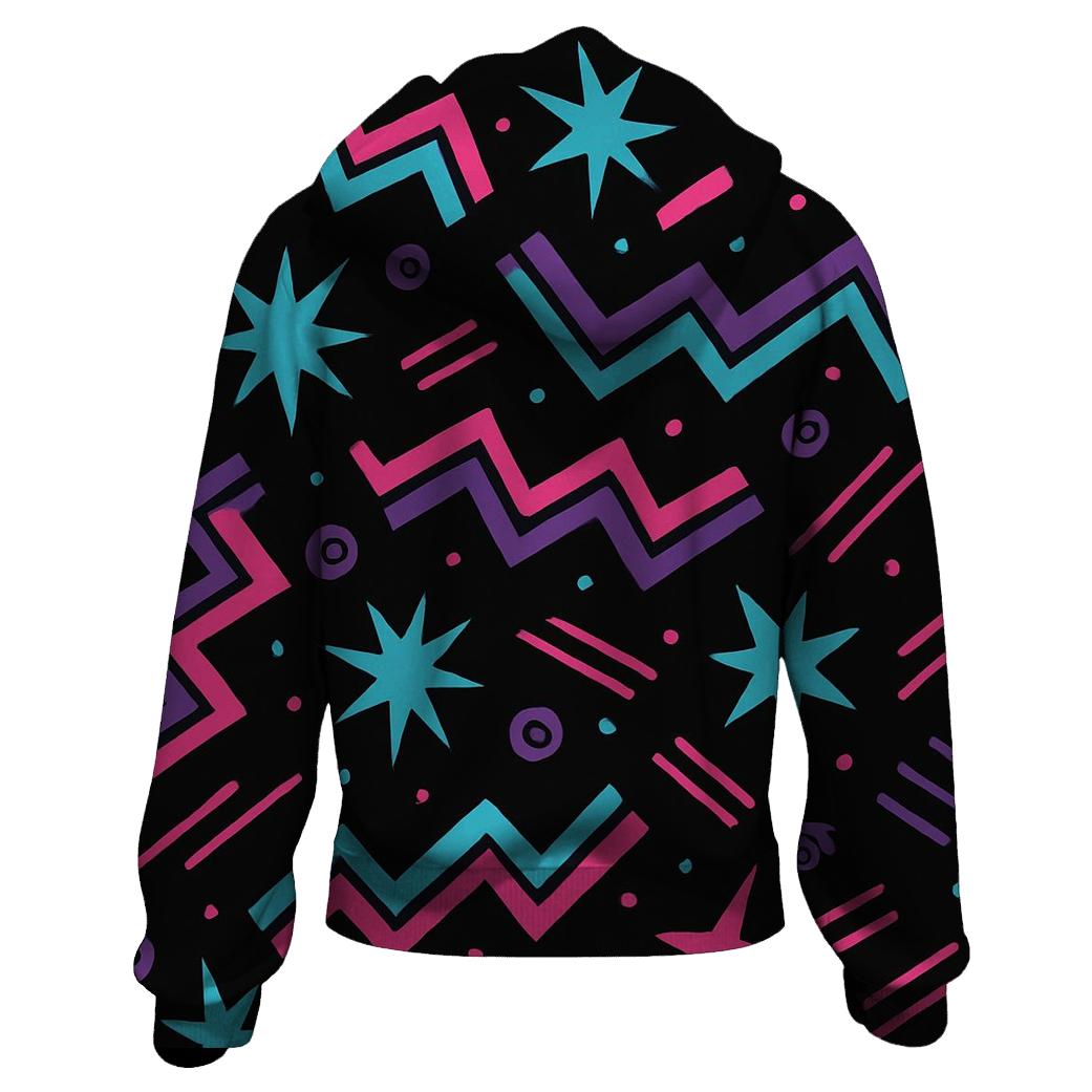 Neon Roller Rink Floor Pattern designer hoodies