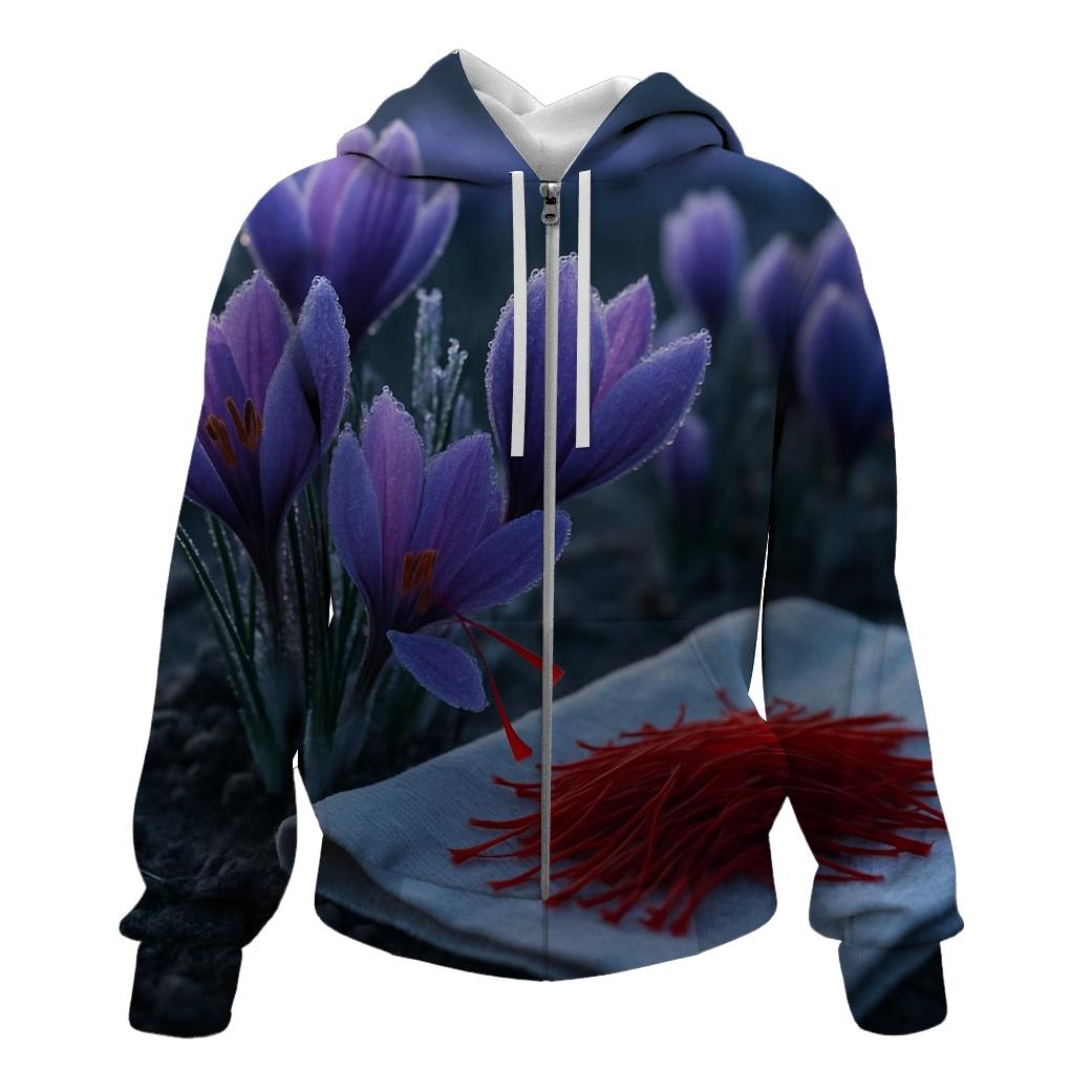 Saffron Crocus Harvest In Early Frost lightweight hoodies