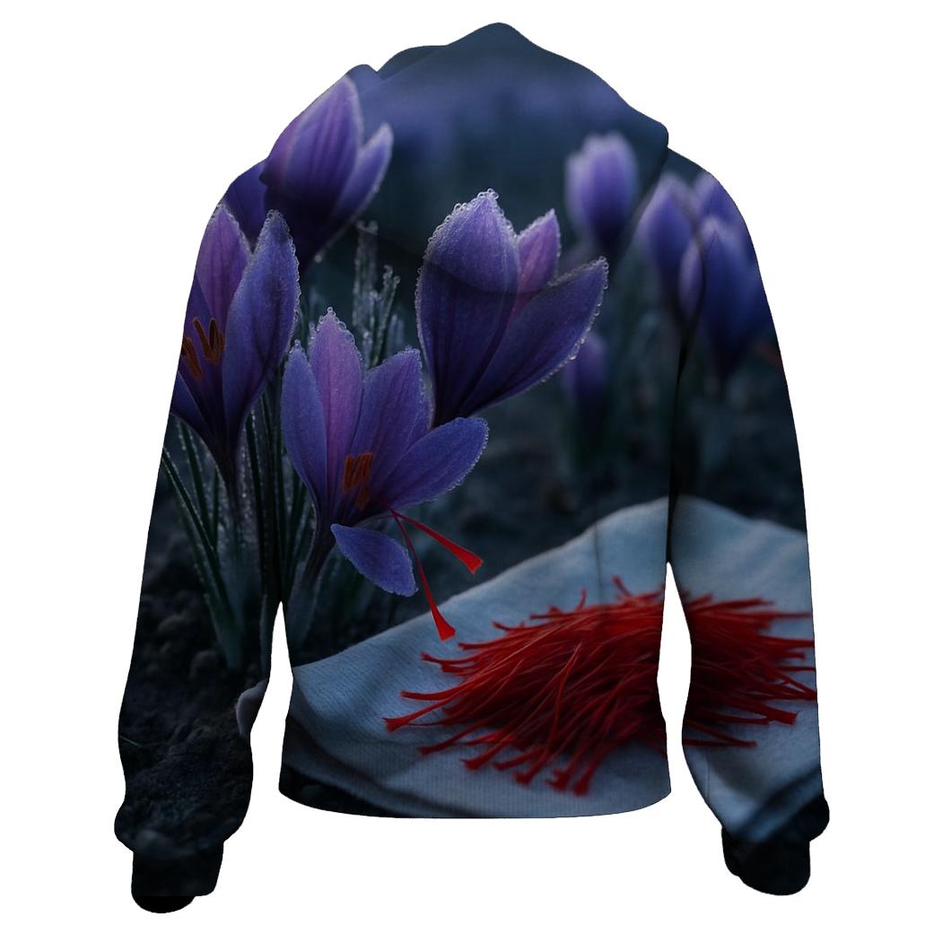 Saffron Crocus Harvest In Early Frost lightweight hoodies