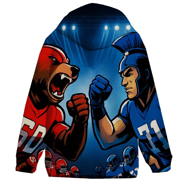 Mascot Armor Showdown On Gridiron Stage hoodie designs