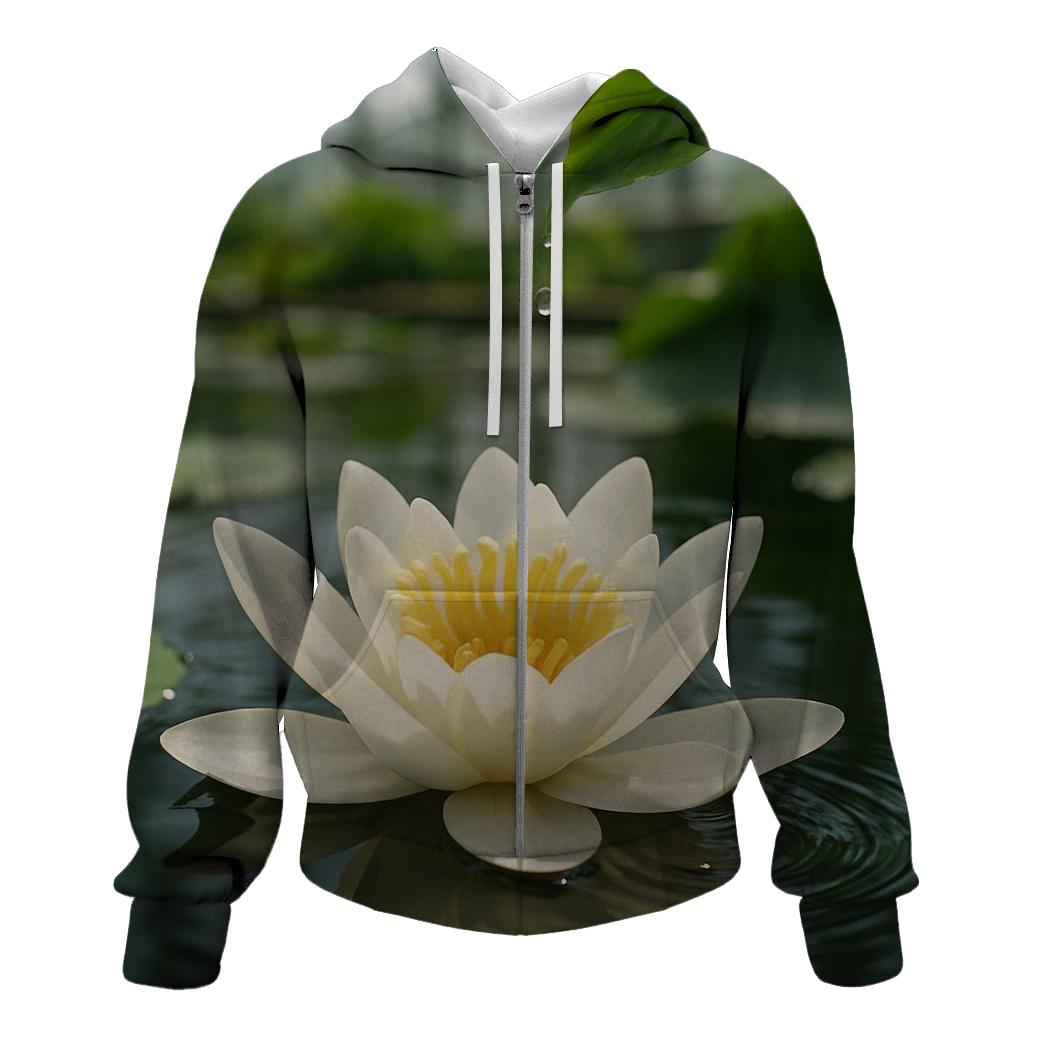 Water Lily Pollination Study In Greenhouse Basin premium hoodies