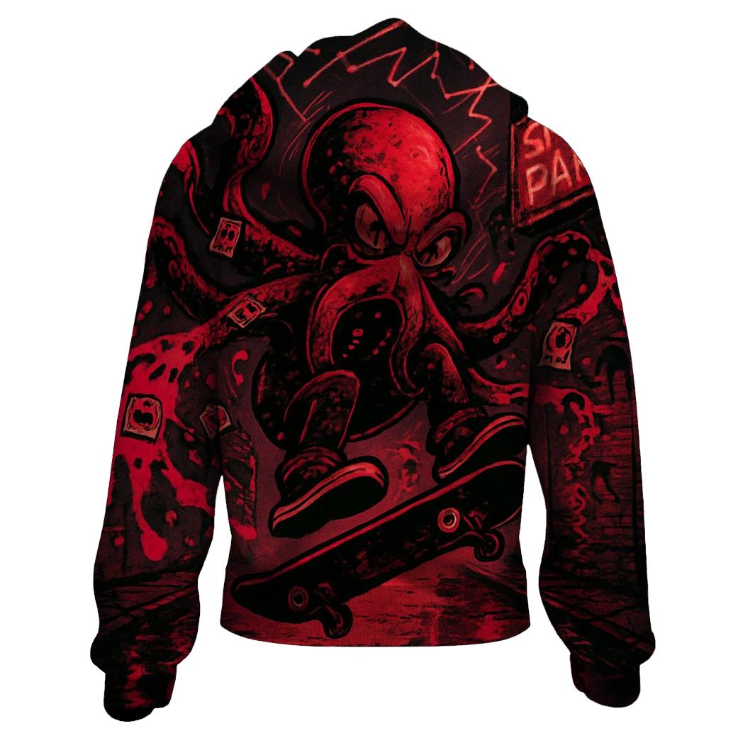 Graffiti Kraken Skate Riot lightweight hoodies