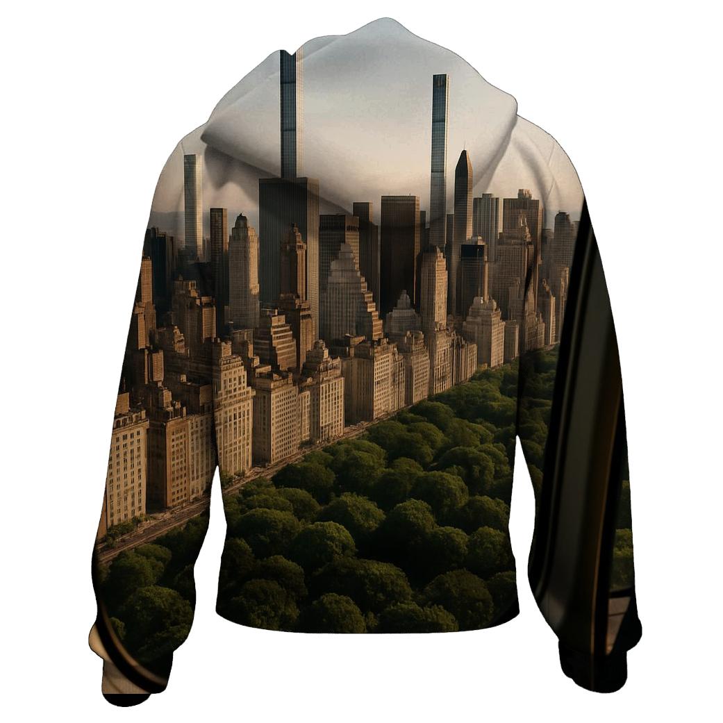 Helicopter Window Grid Over Central Park South designer hoodies