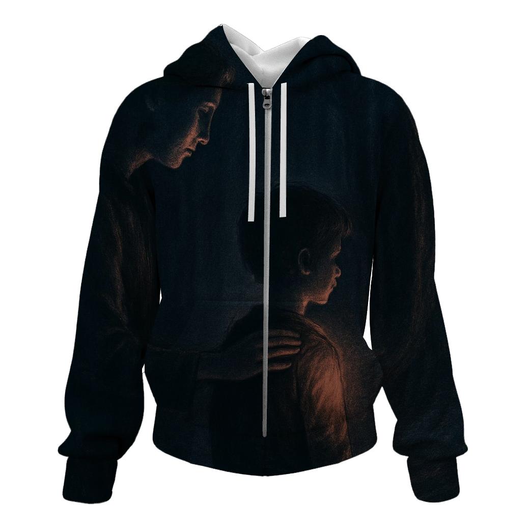 The Lantern Within A Mother’s Love That Lights The Child’s Path zip-up hoodies