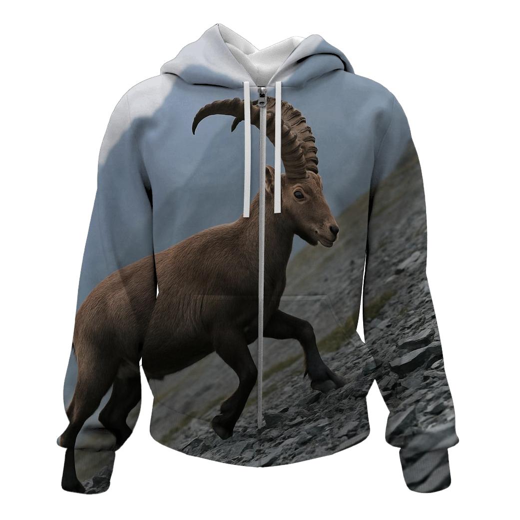Scree Step Alpine Ibex premium hoodies