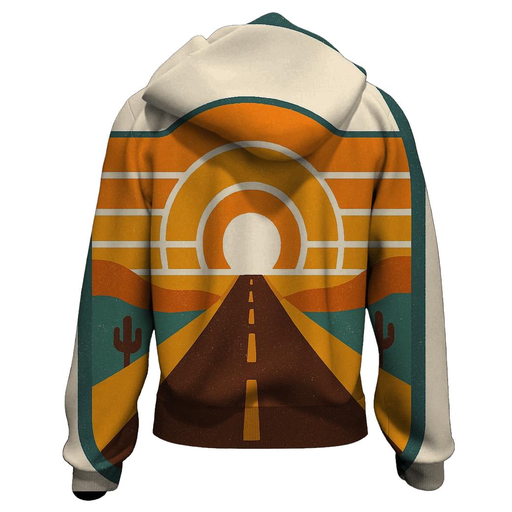 Desert Highway Sunburst Badge heavyweight hoodies