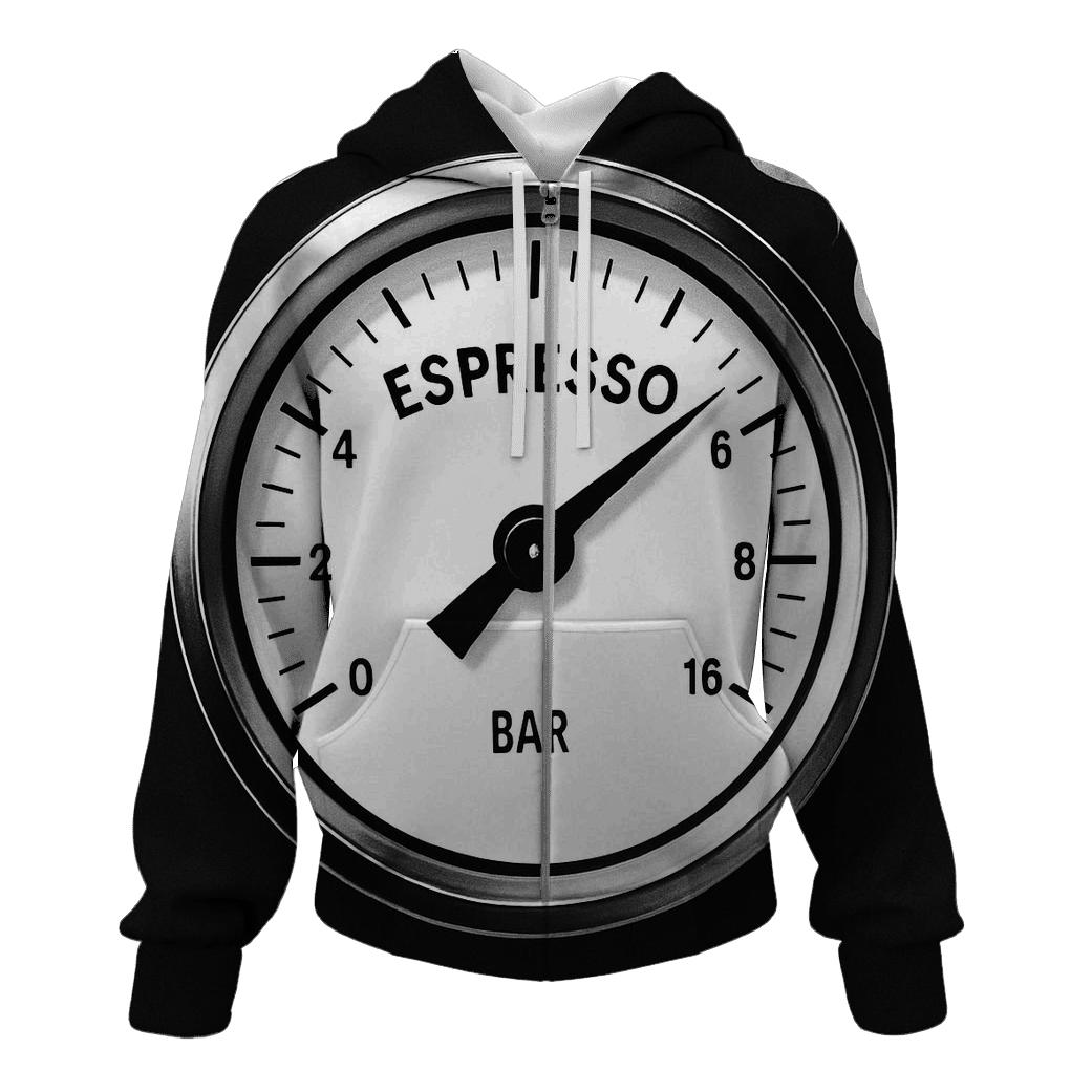 Espresso Gauge Dial premium hoodies