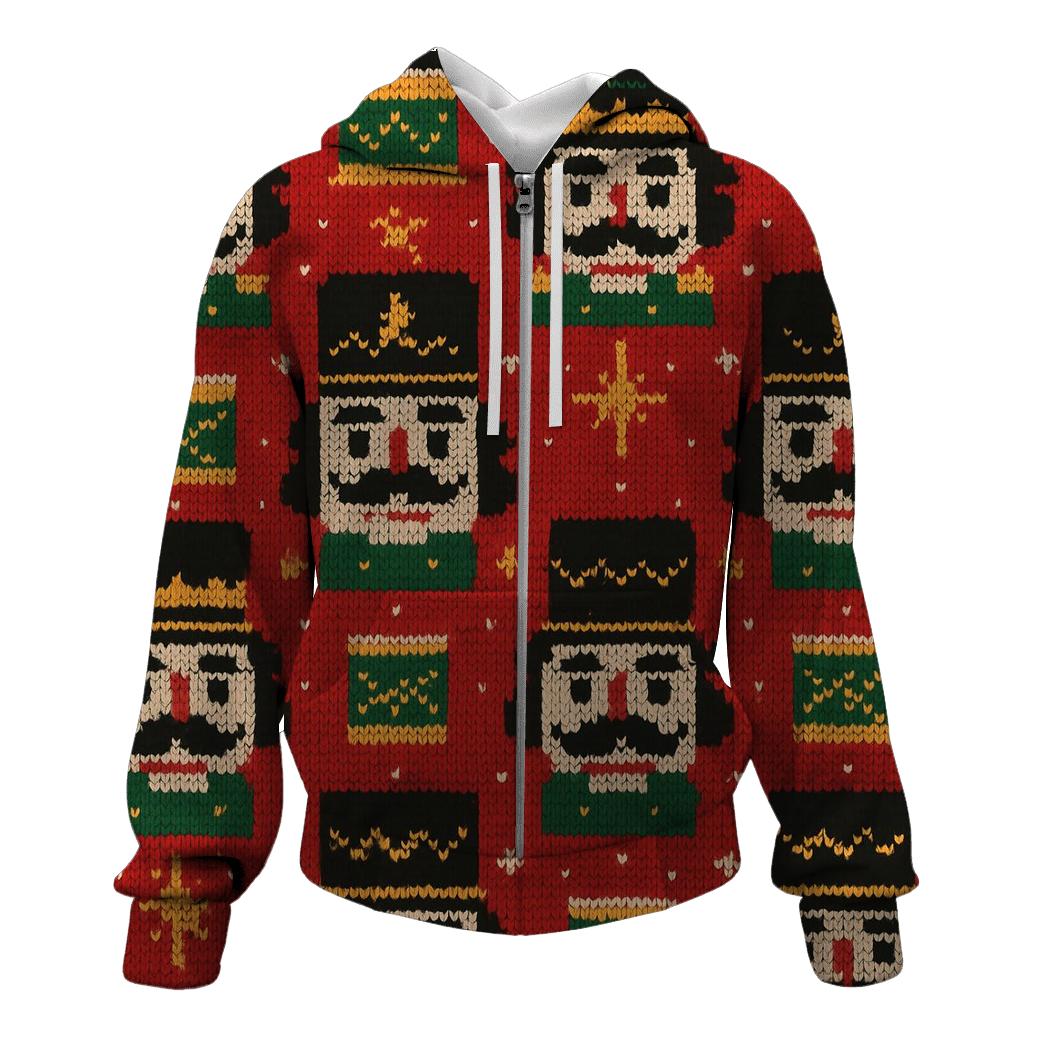Nutcracker Toy Tower Grid Design custom hoodies