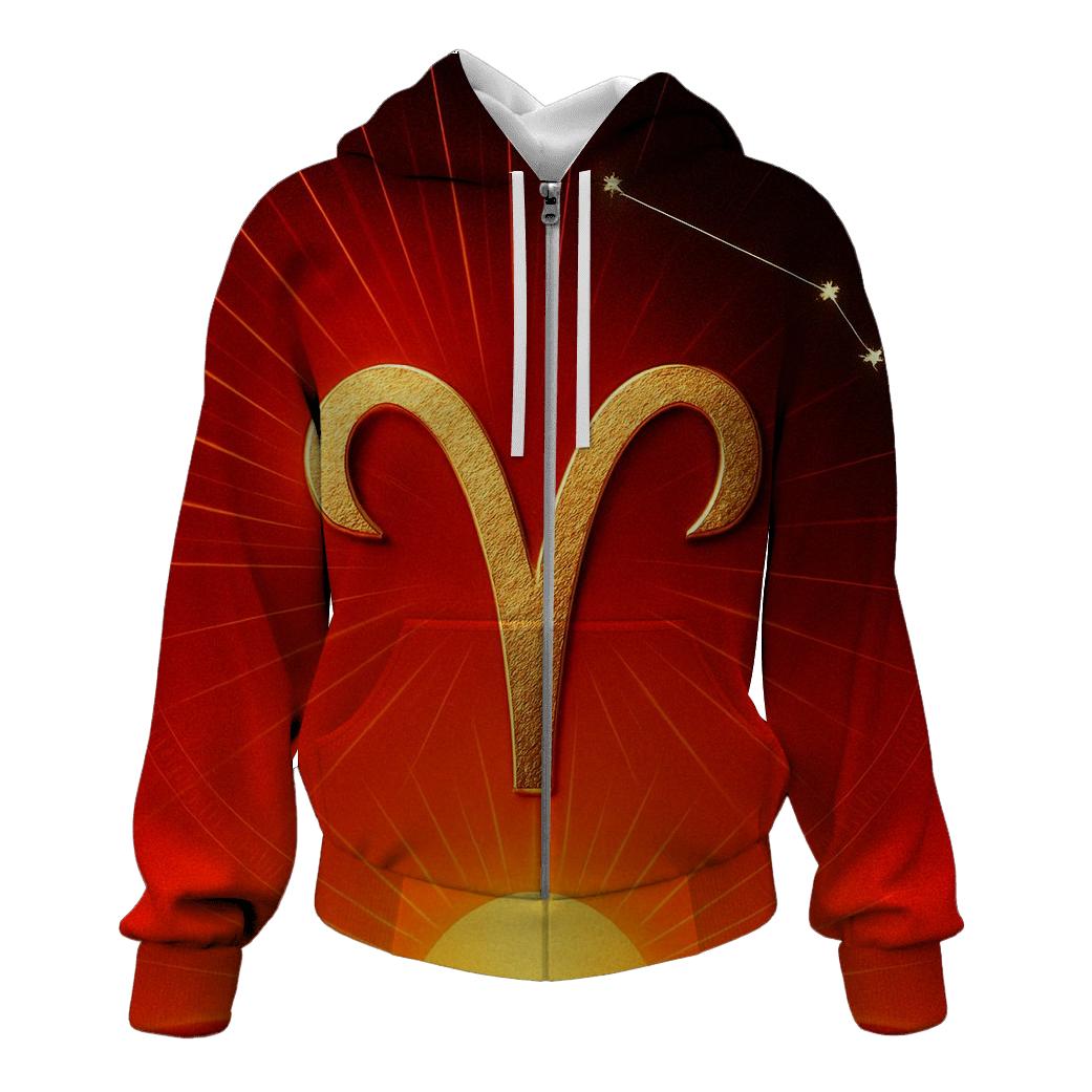 Aries Ram Horns Solar Ascendant custom hoodies
