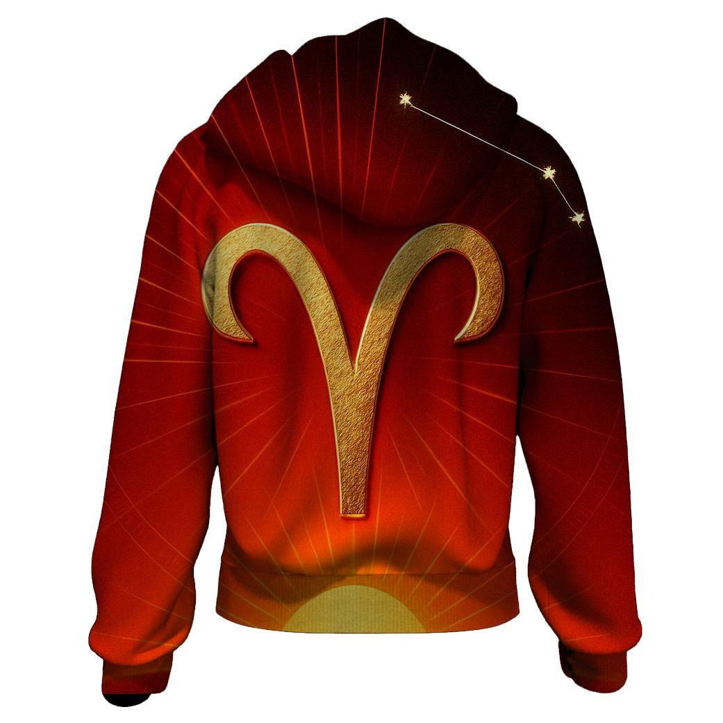 Aries Ram Horns Solar Ascendant custom hoodies