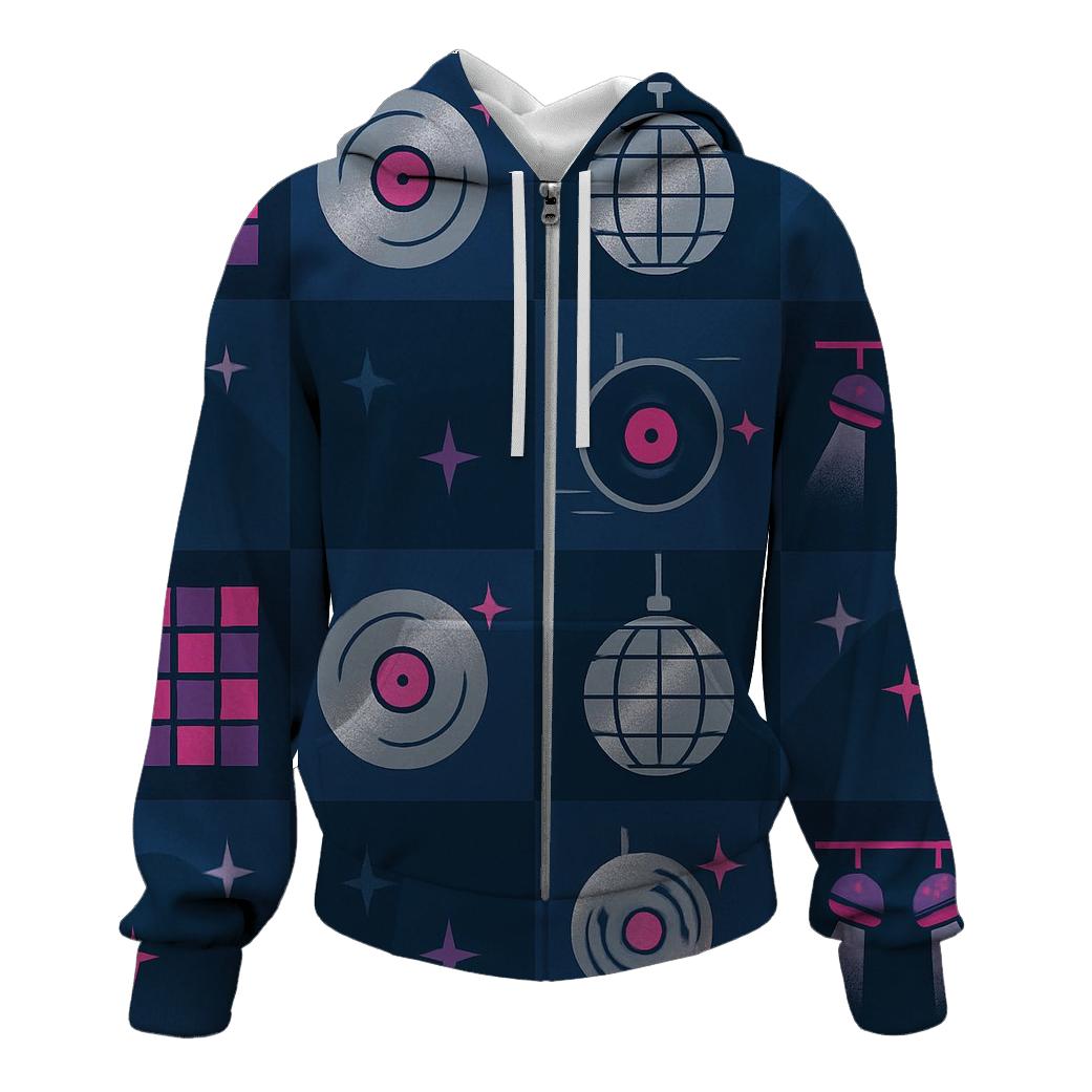Disco Hour Star Grid pullover hoodies